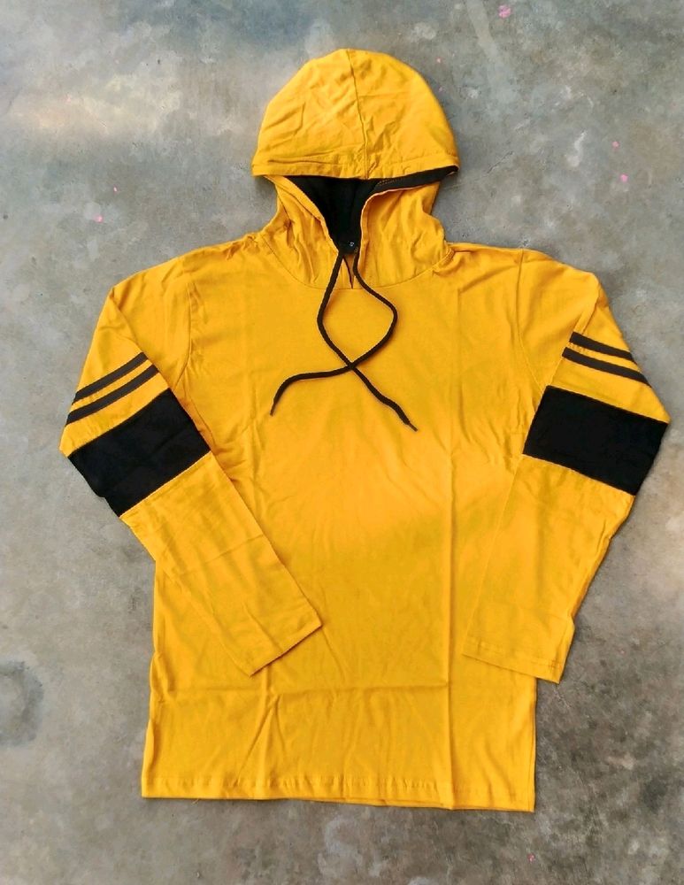 Brand New Unused Cotton Yellow Full Sleeves Hoodie