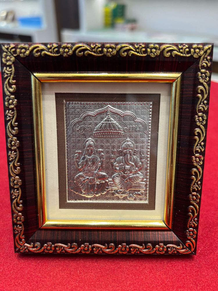 999 Silver Laxmi Ganesh frame mini