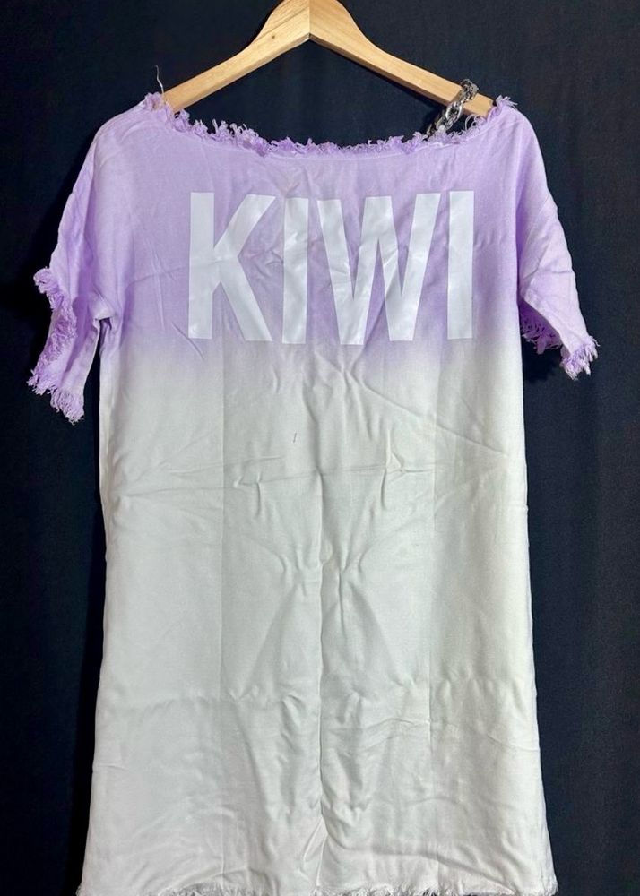 Ombre Dress In Lilac And White( M-L Size)