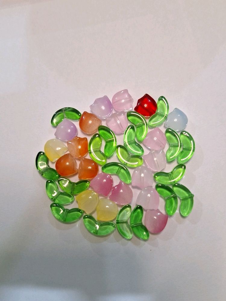 Set Of 15 Tulip Beads