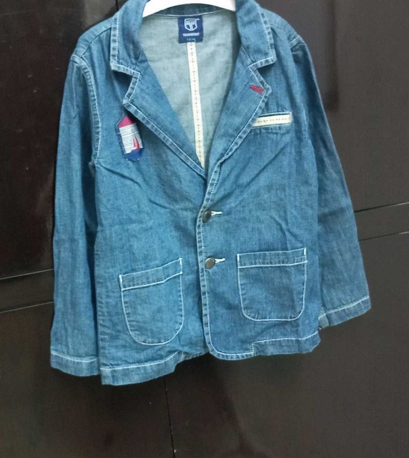 Blazer Or Coat In Denim For 6to 9year Boy