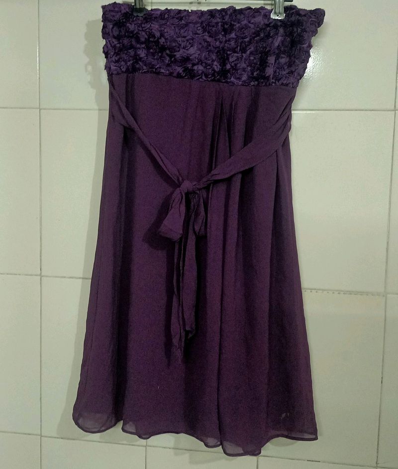 Deep purple mini tube dress