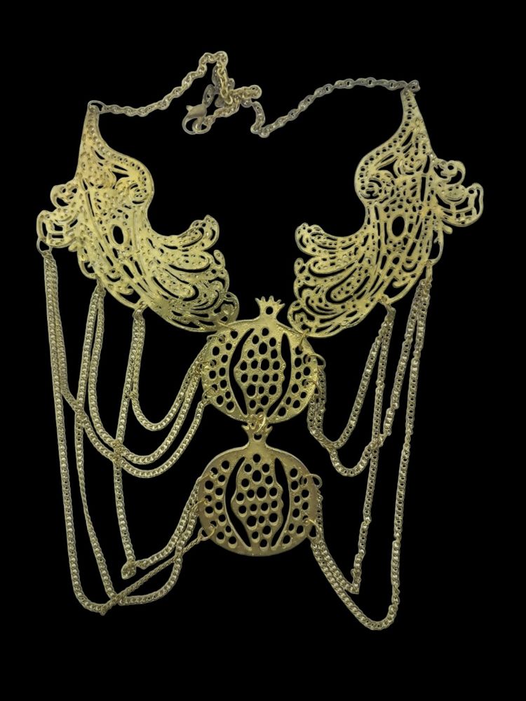 Gold Filigree Chained Necklace