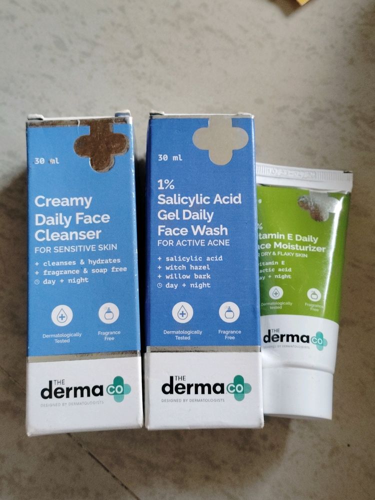 Combo Of 3 Derma Co Cleanser And Moisturizer