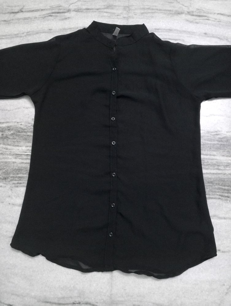 Sale🔥Black Georgette Shirt For Women