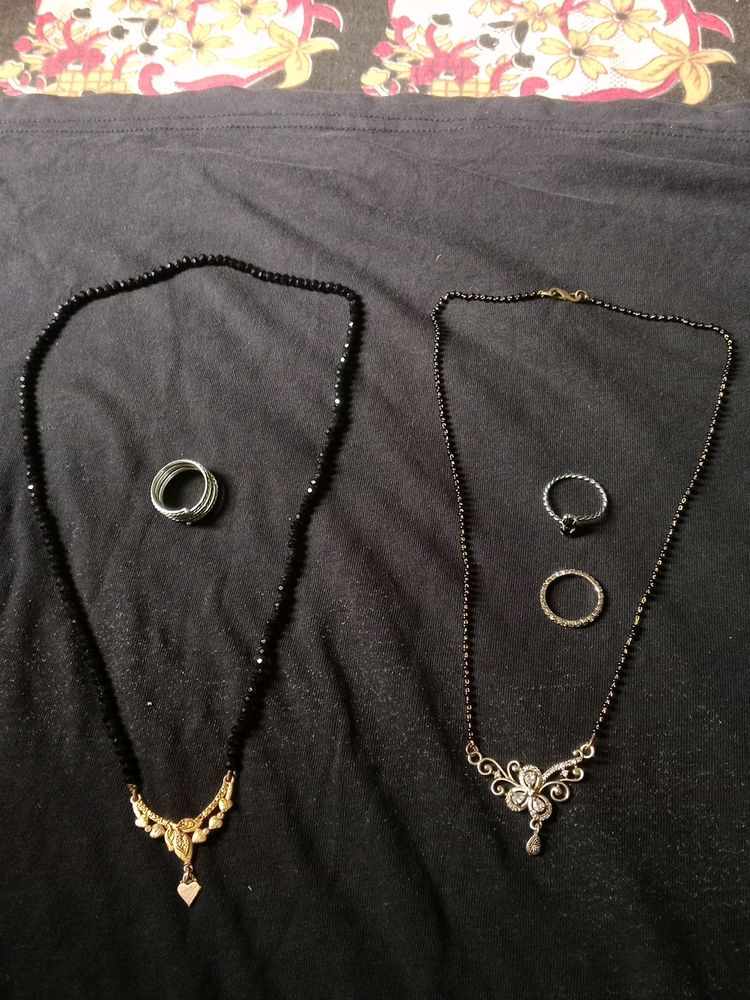 2 Mangalsutra With 3 Rings