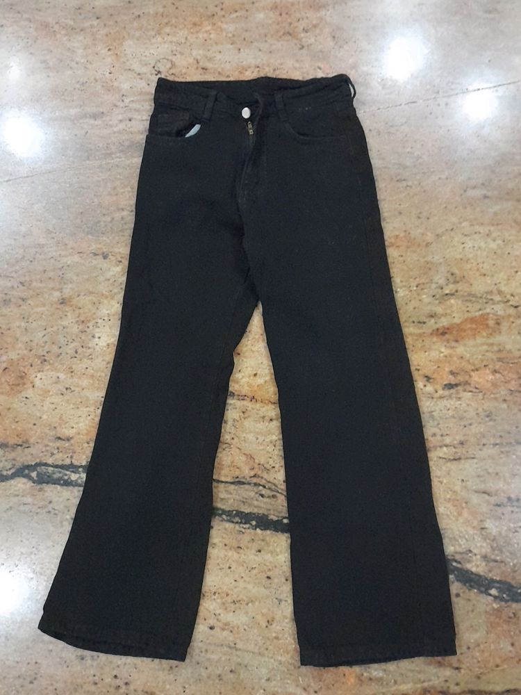 Wide Leg Black Jeans