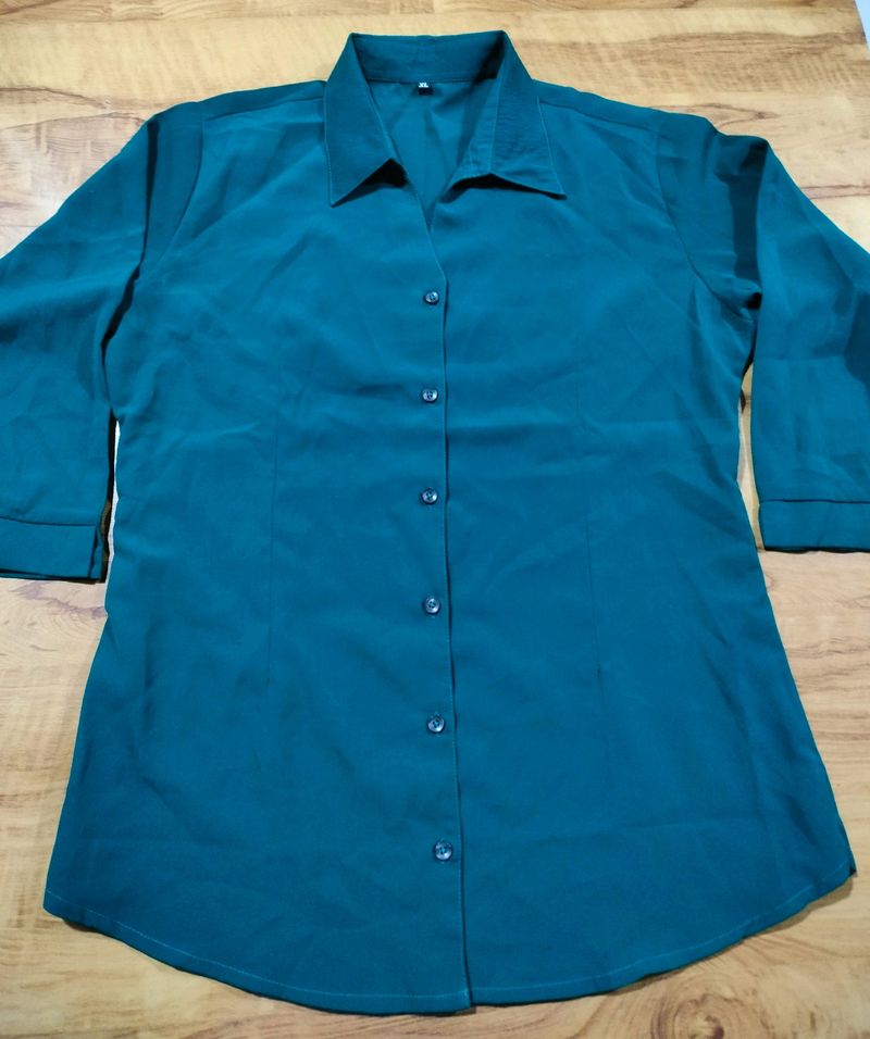 Casual Shirt.. Dark Greenish In Colour