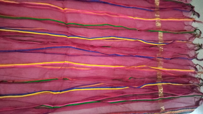 Pink Multiple Colours Dupatta