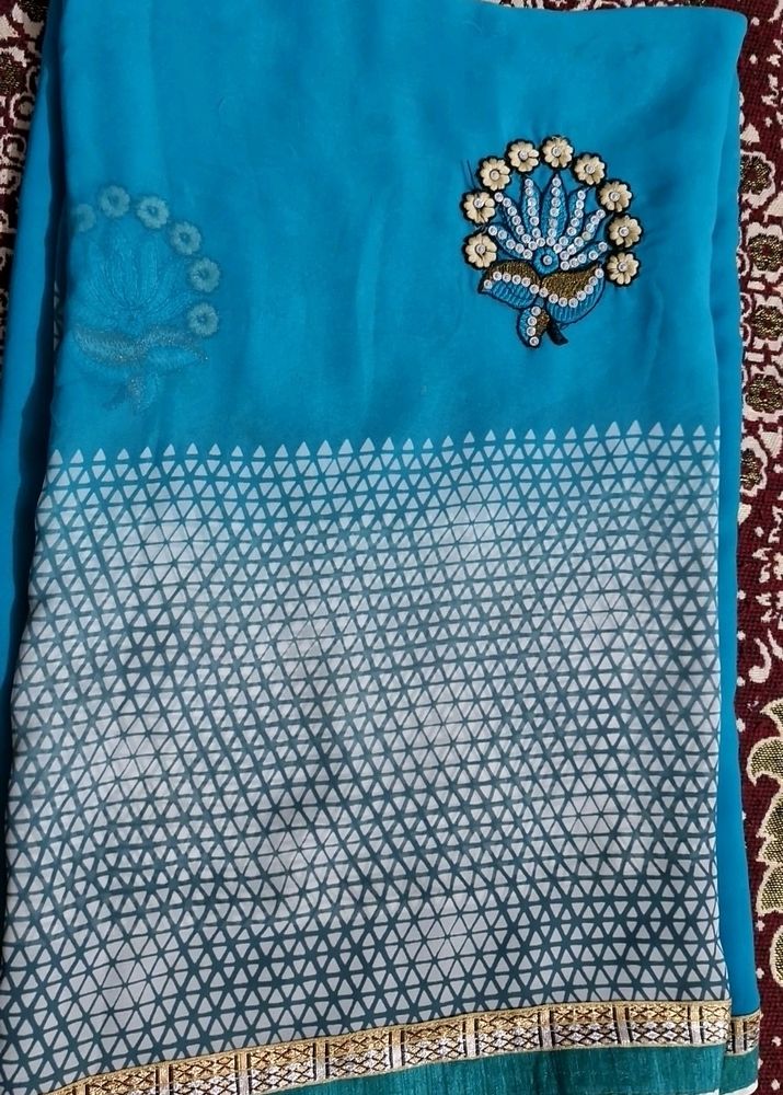 saree with work