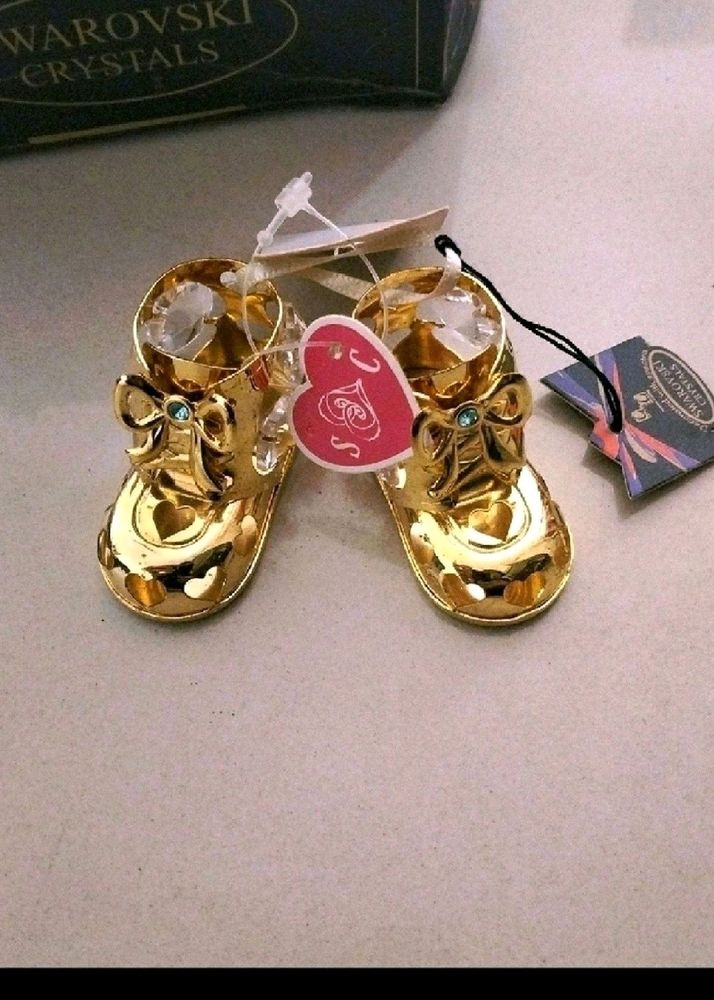 24 K Goldplated Swaroski Crystal Shoes