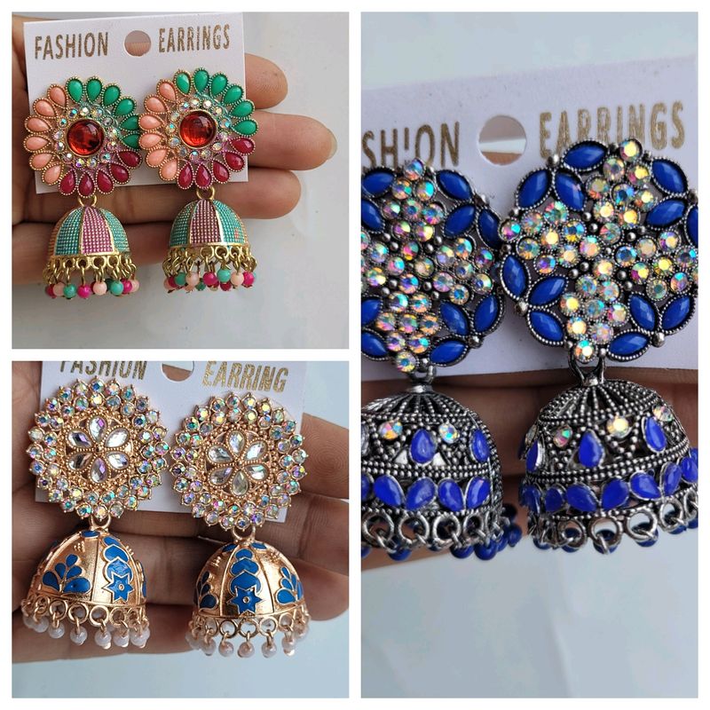 3 Jhumka Sets