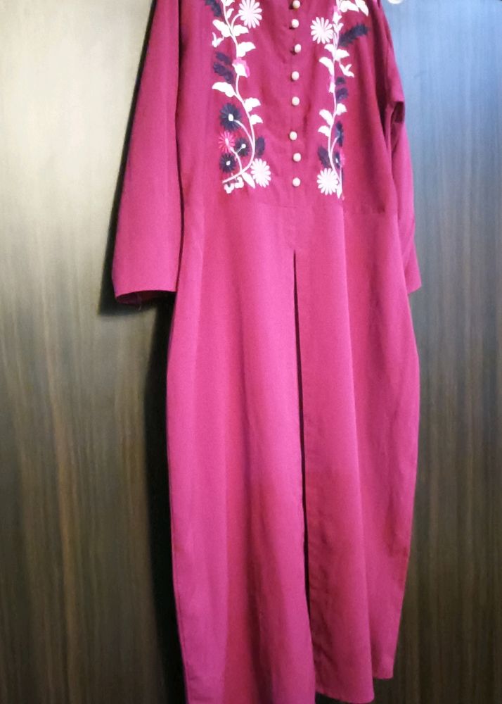 MAGENTA  Middle Slit Flared Kurta..Grab It's