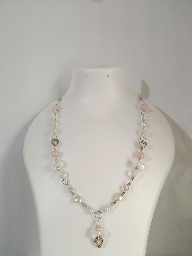 pretty pink coquette necklace 💓💌