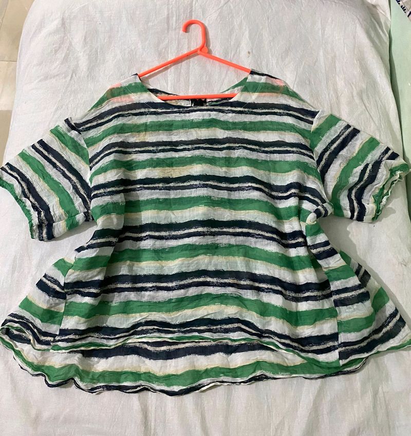 Striped Fashion Top Size Till 46