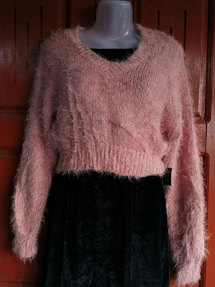 Angora Crop Sweater