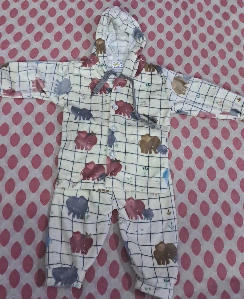 Toddlers Hoodie Set With Pajama And Socks