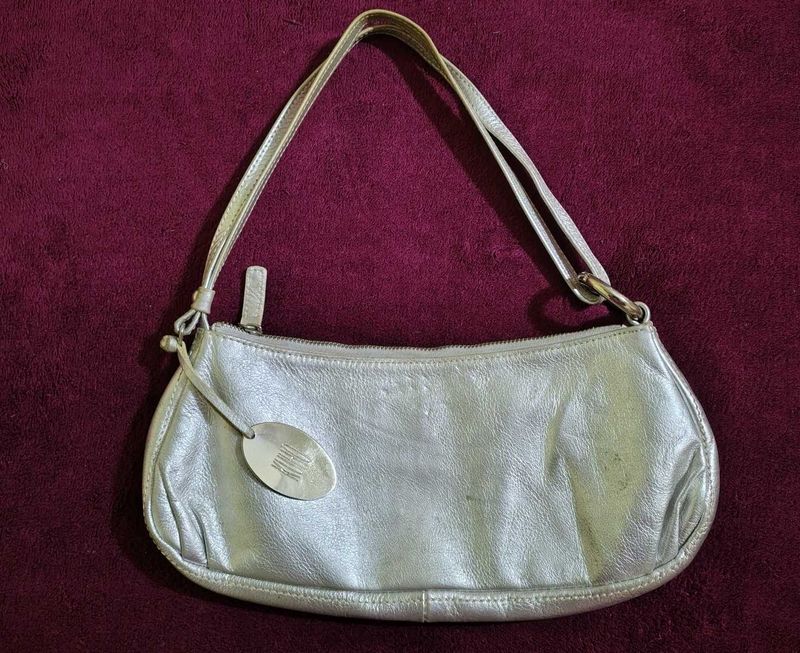 Silver Shoulder Bag.