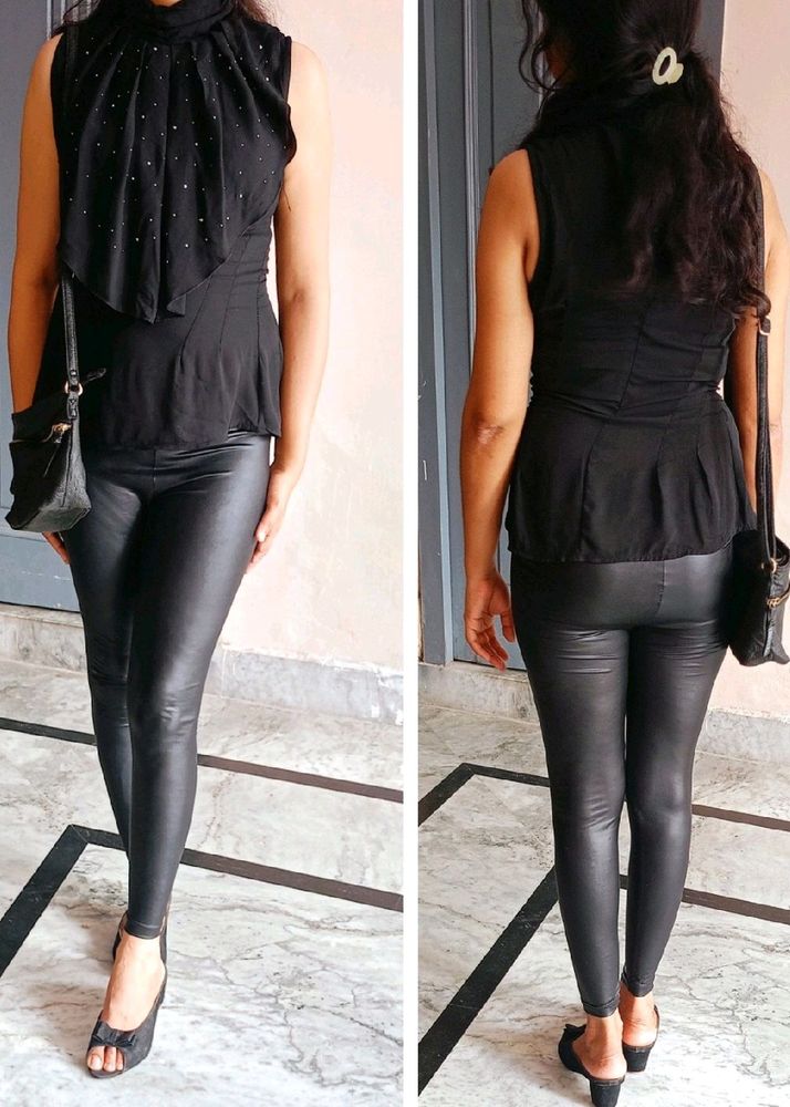 Leather Legging Black