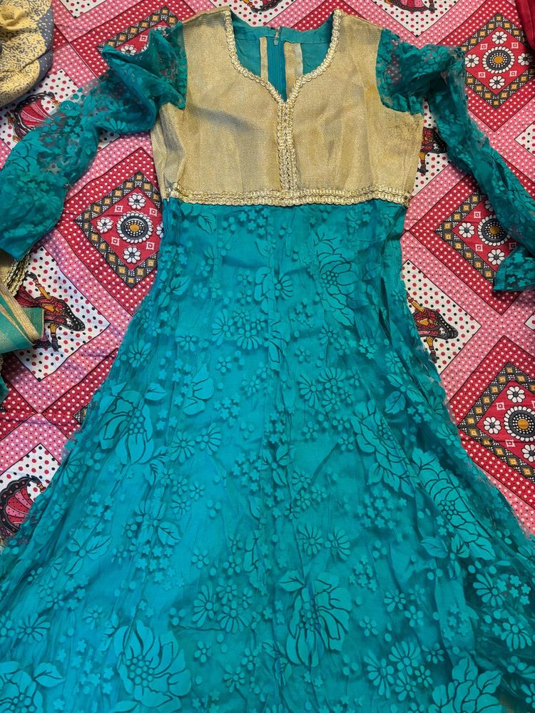 Anarkali With Legging And Dupatta