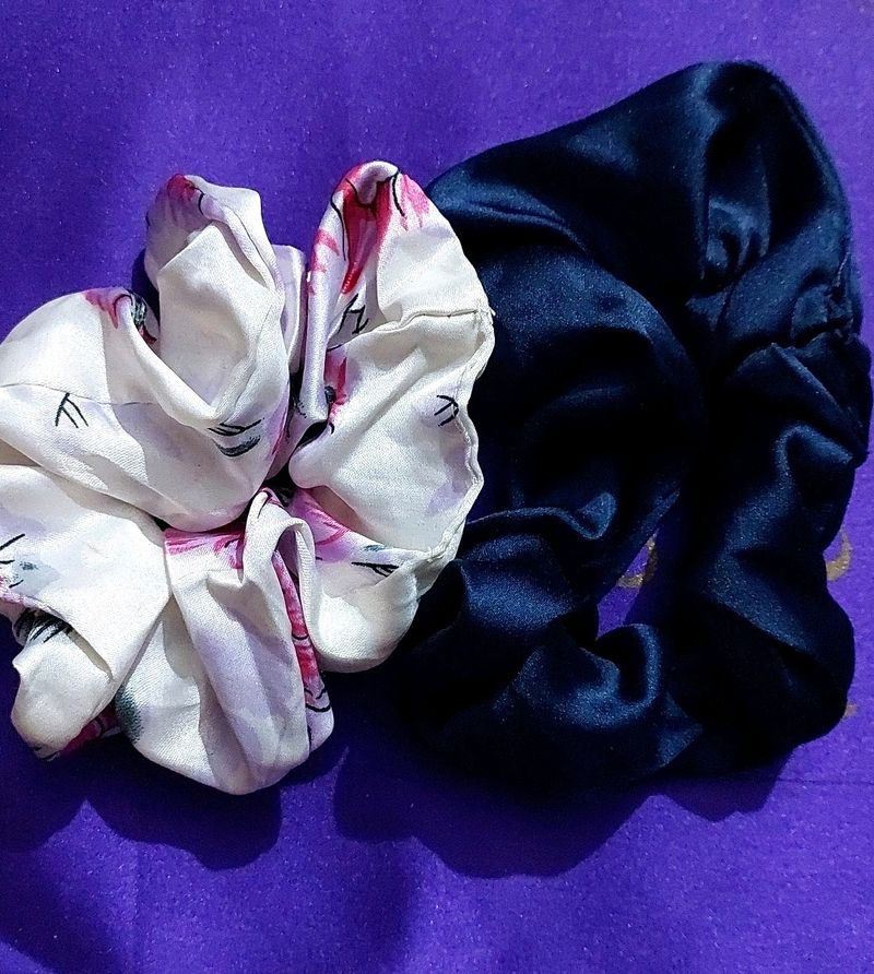 Satin Scrunchies Set Of 2