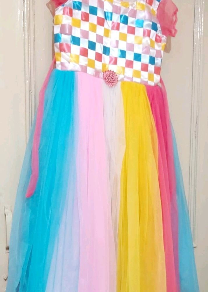 New Multi Color Beautiful Frock For Girls