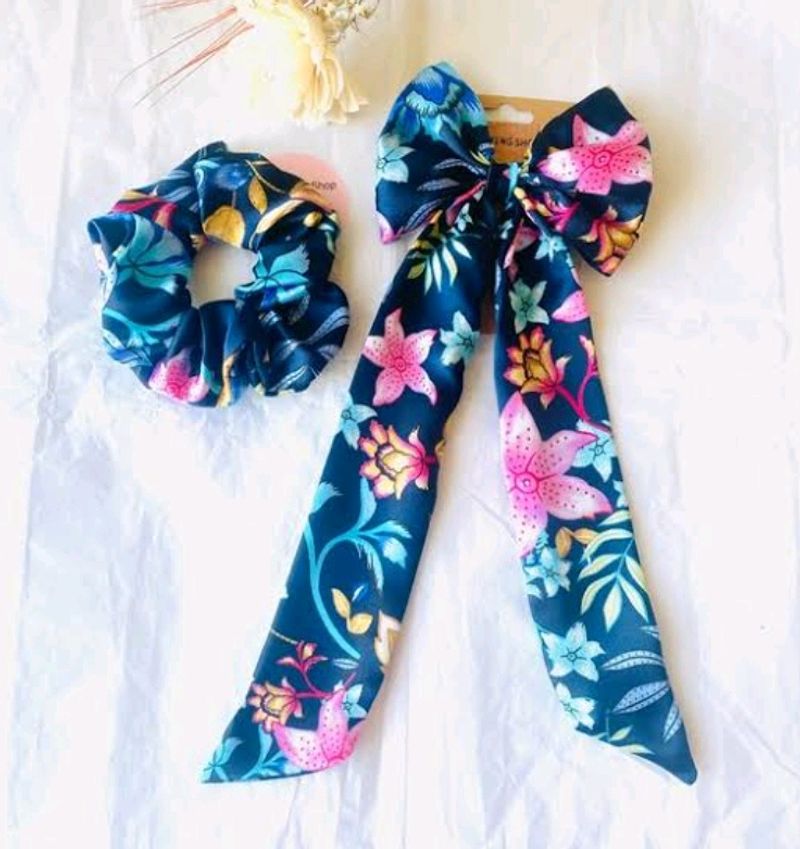 Hair Bow Rubber With Scrunchies