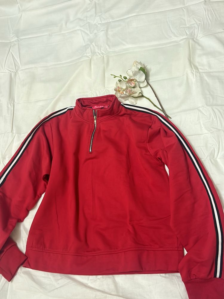 Red Sporty Sweatshirt