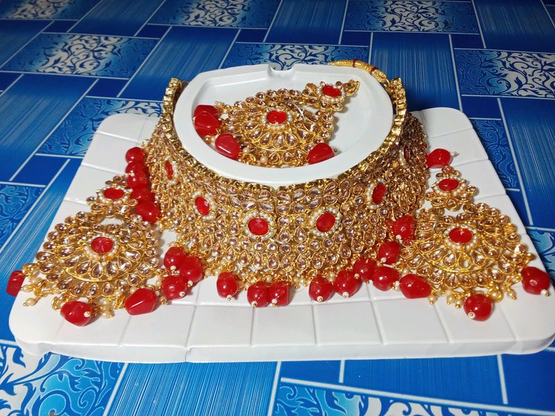 Red Necklace Set For Womens And Girls