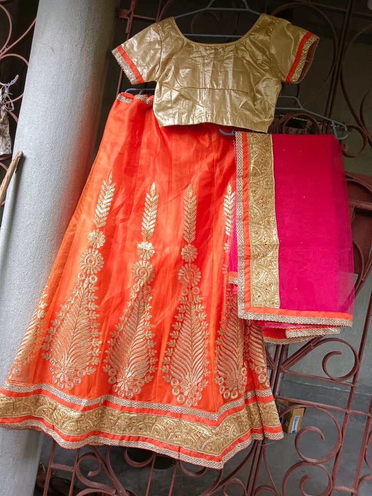 Designer Occasional Embroidery Work Lehnga Choli🧡