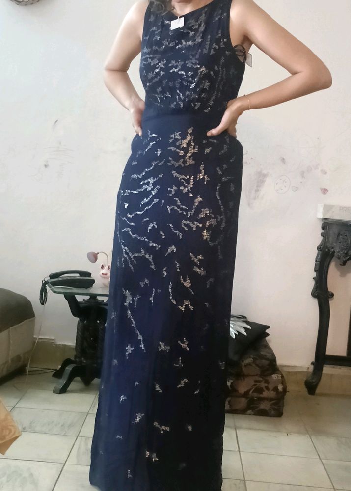 Dress Blue N Embroidery