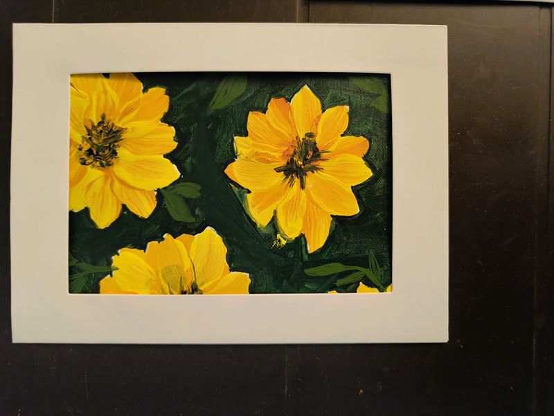 Sunflowers In A Frame : Set Of 4