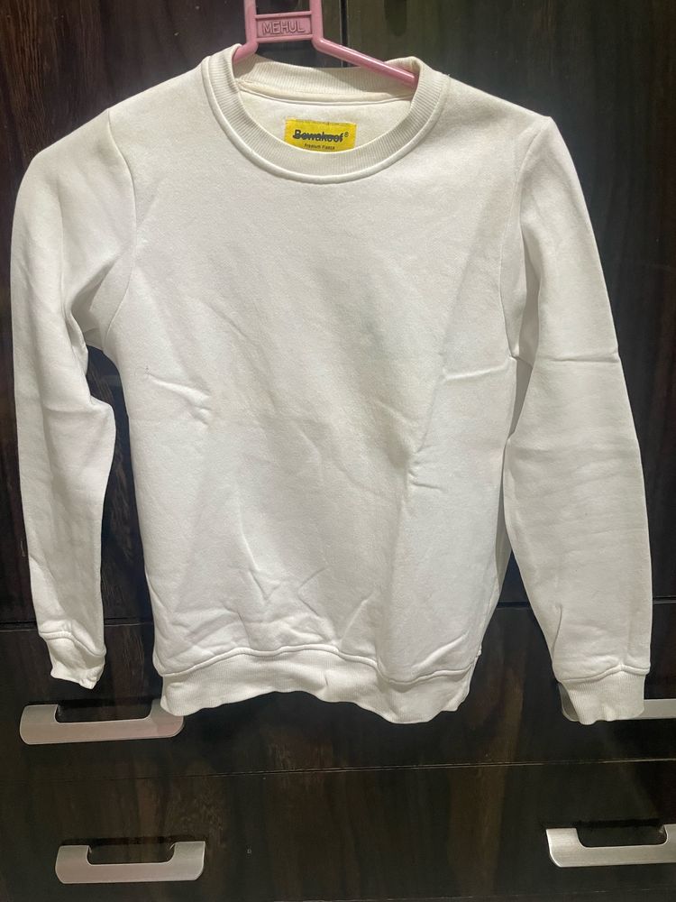 White Hooded Sweat Tshirt