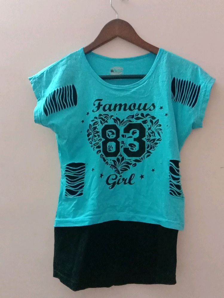 This Is A Straps Stylish T Shirt For Girls