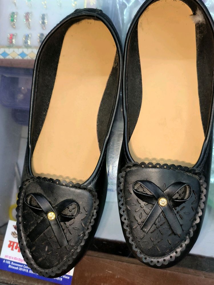 Black Loafer Type Shoe For Ladies