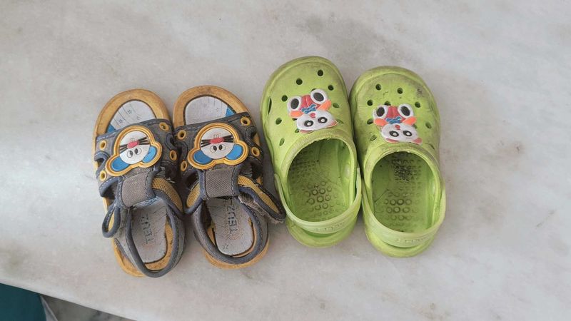 Set Of Boys Sandals And Crocs