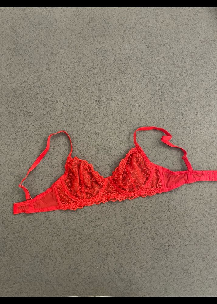 Red Lacey Bra