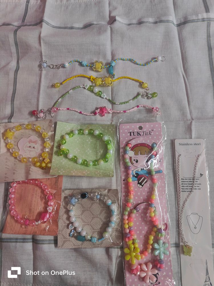 9 Bracelet With 2 Necklace