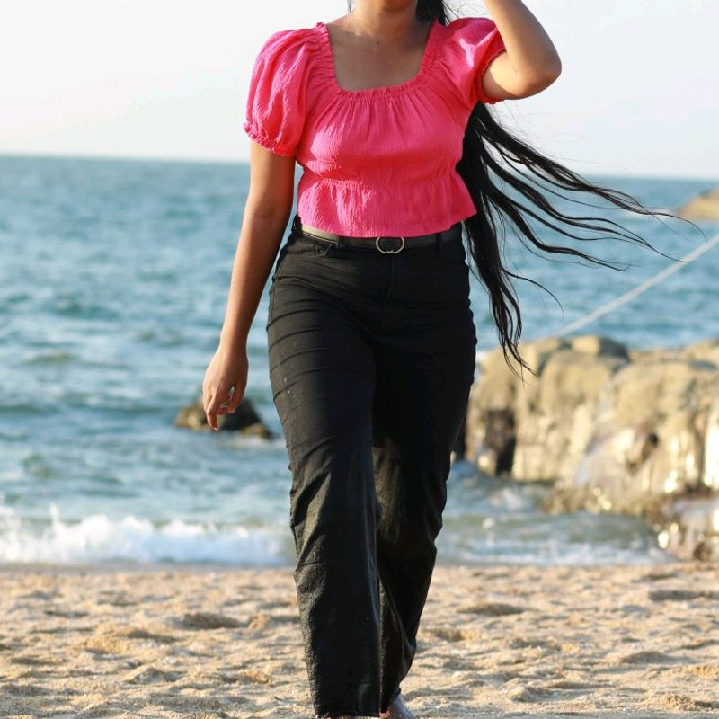 Pink Crop Top