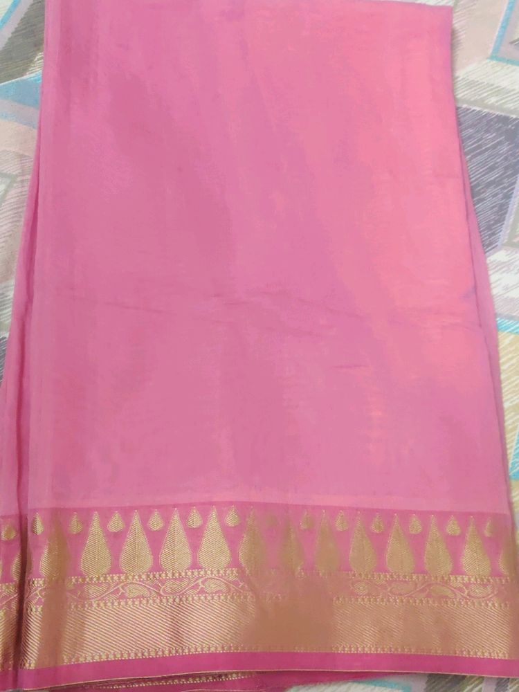 Cotton Saree Pink