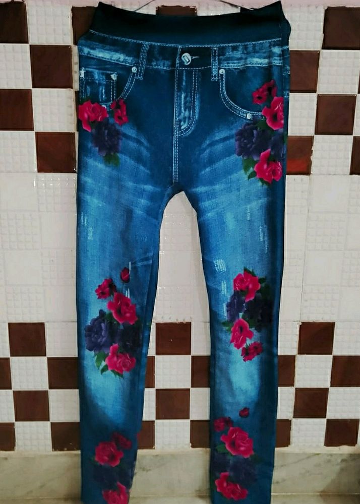 Stylish Printed Design Jeans