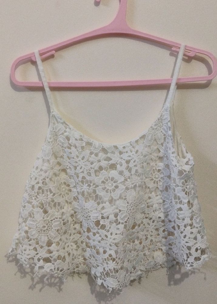 Lace Crop Top Sleevless