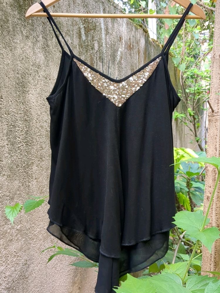 Sequined Flowy Top