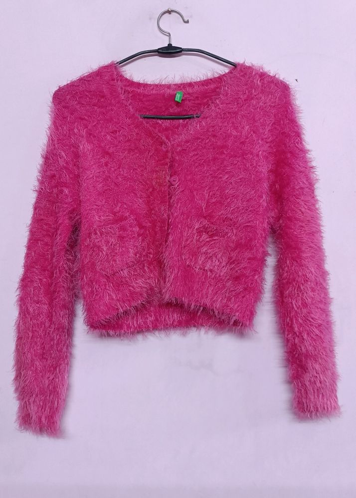 Y2k Pink Cardigan