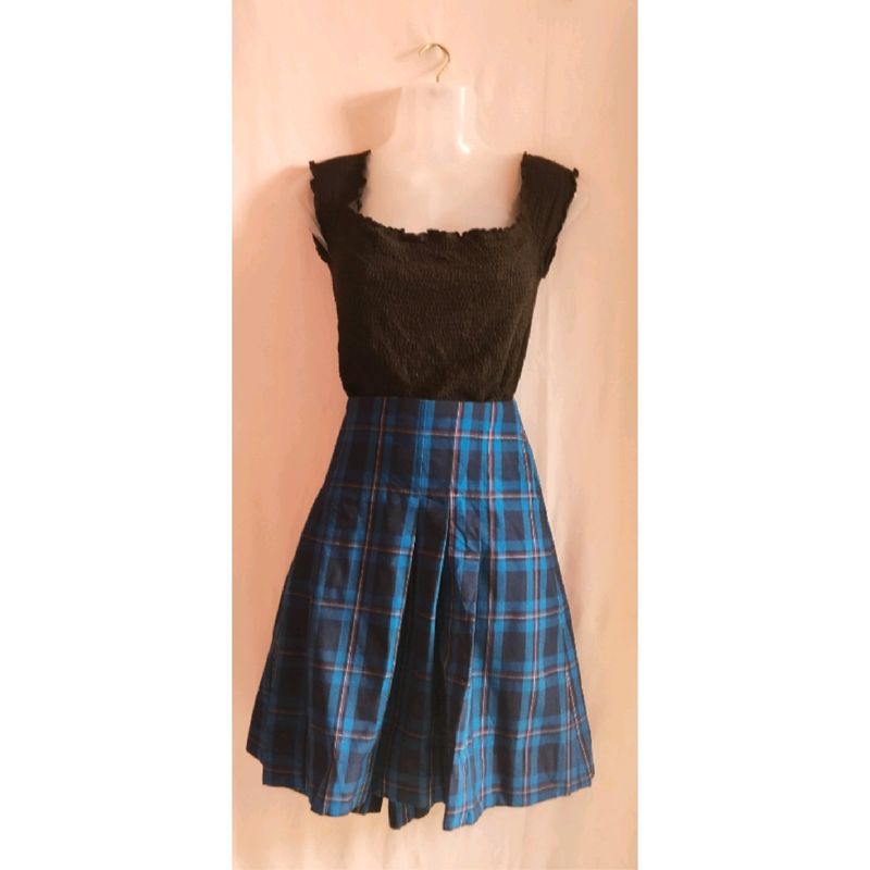 Blue Mini Short Skirt
