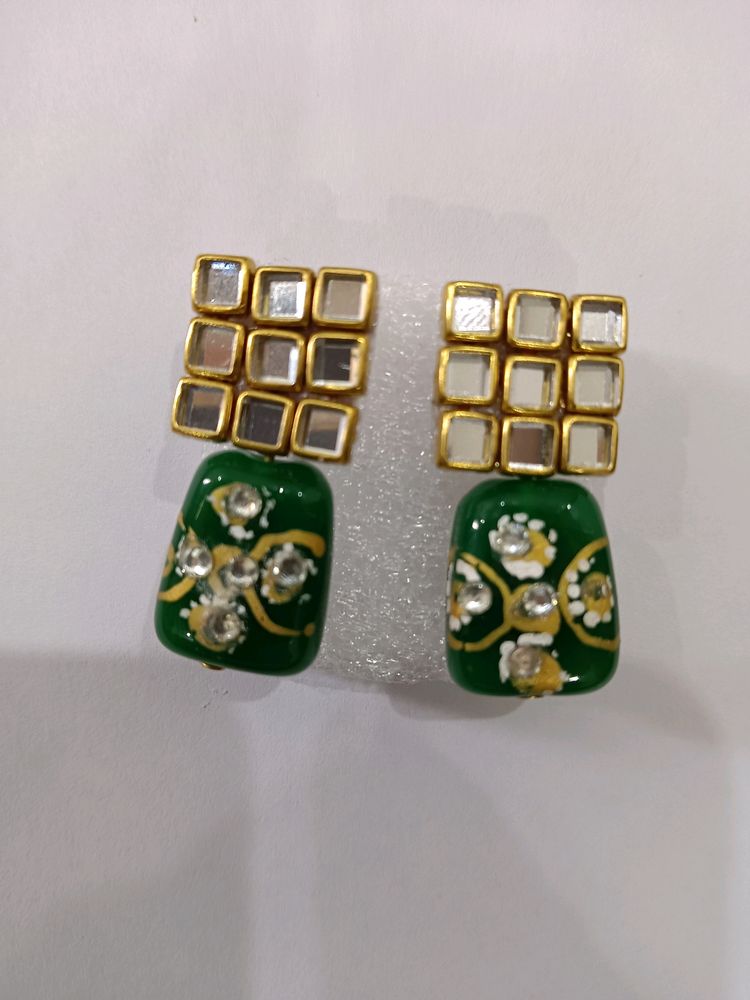 Hand Made Kundan Earrings