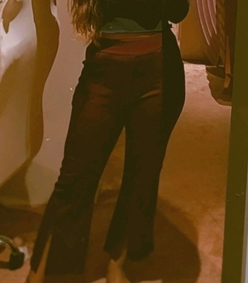 Maroon flared pant