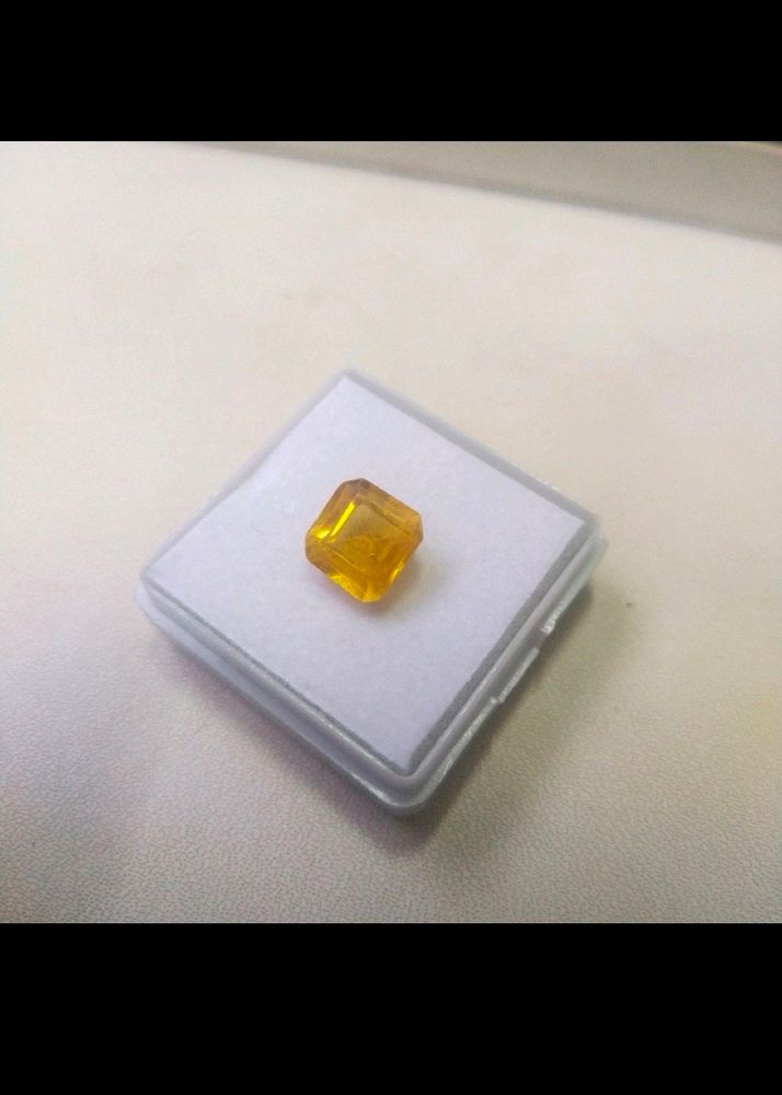 5.45CTS Unheated High Quality Square Shape Pukhraj