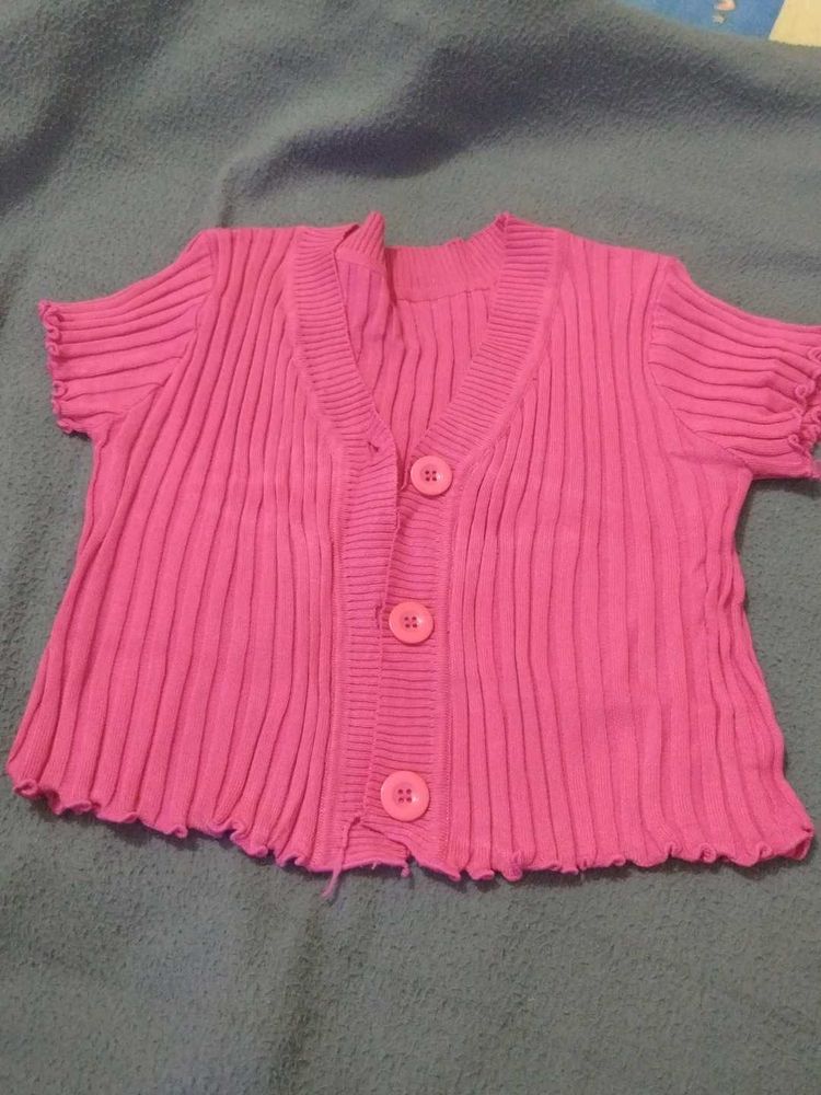 Pop Pink Korean Top