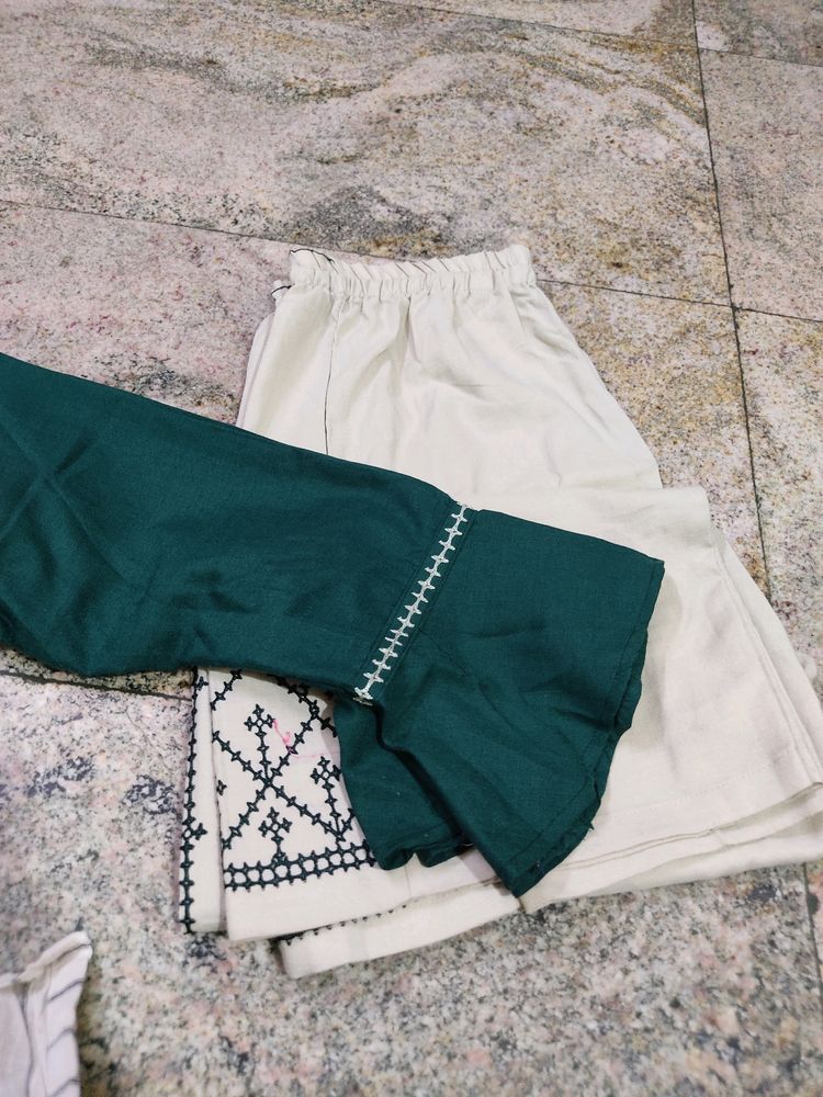 Dark Green Palazzo Set